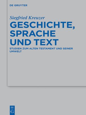cover image of Geschichte, Sprache und Text